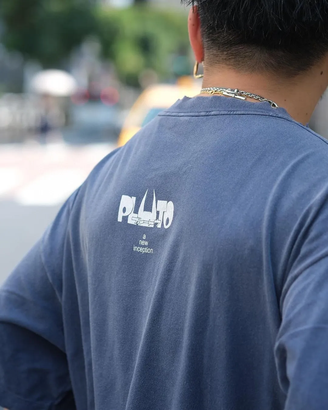 PLUTO x SAINT Mxxxxxx PLUTO SS TEE/Pluto co-branded retro tee Pluto distressed hole short sleeves Washed blue S-XL The washing and destruction process have reached the highest peak in the brand's history The real thing is quite acceptable This tee is derived from Osamu Tezuka's landmark masterpiece Customized original consistent main mark/wash mark Original consistent cylindrical OE yarn fabric